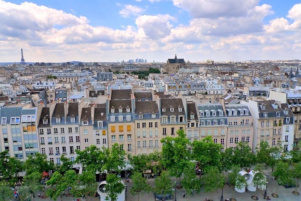 A view of Paris city from top