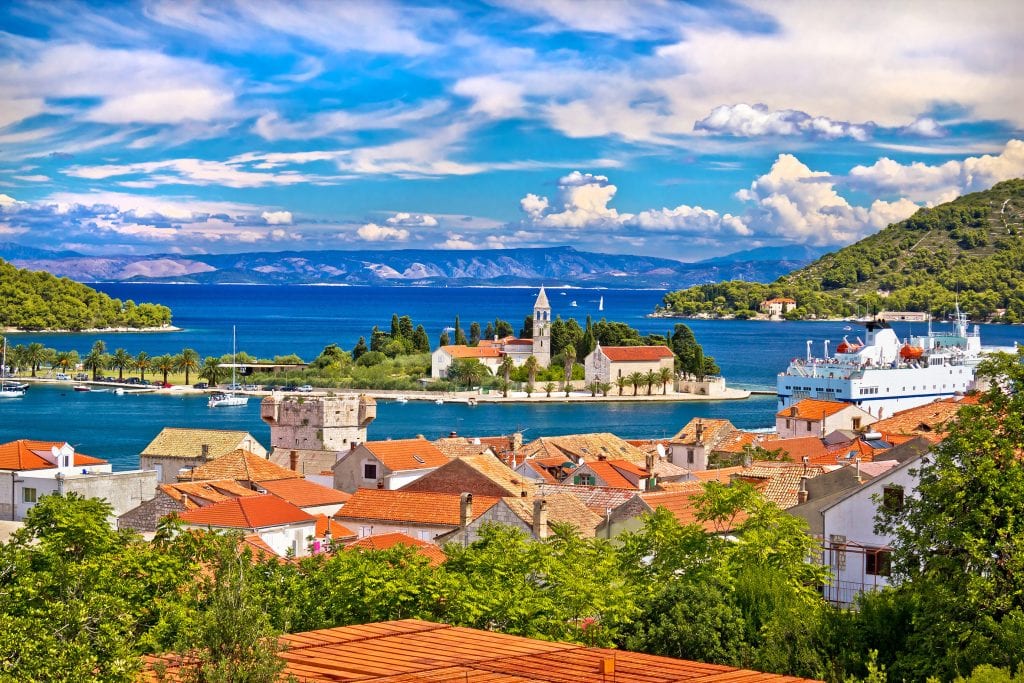 A view of the Vis town in Croatia
