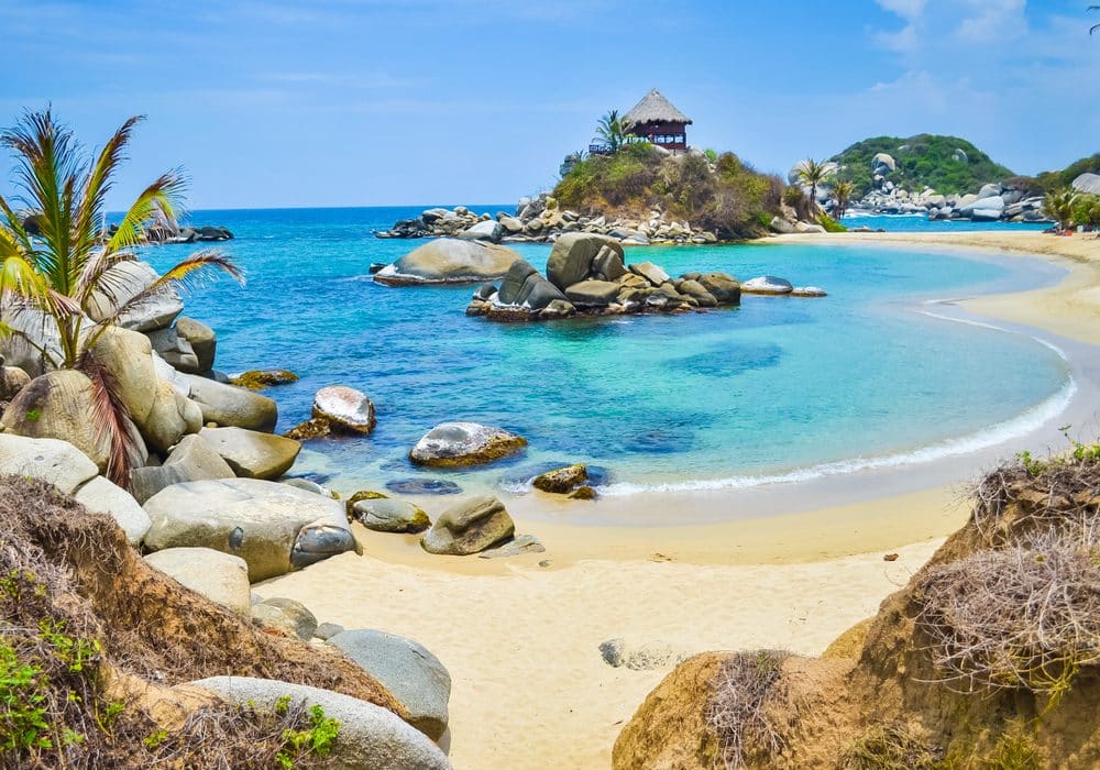 A wide view of the Tayrona National Park Columbia