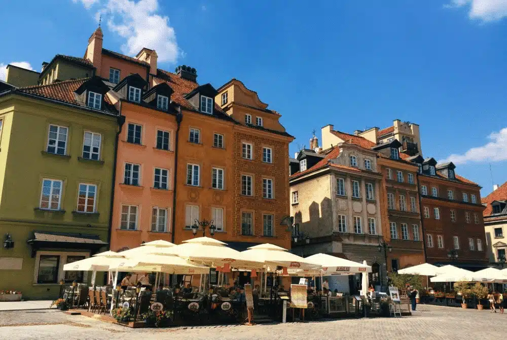 royal castle square in Warsaw Poland