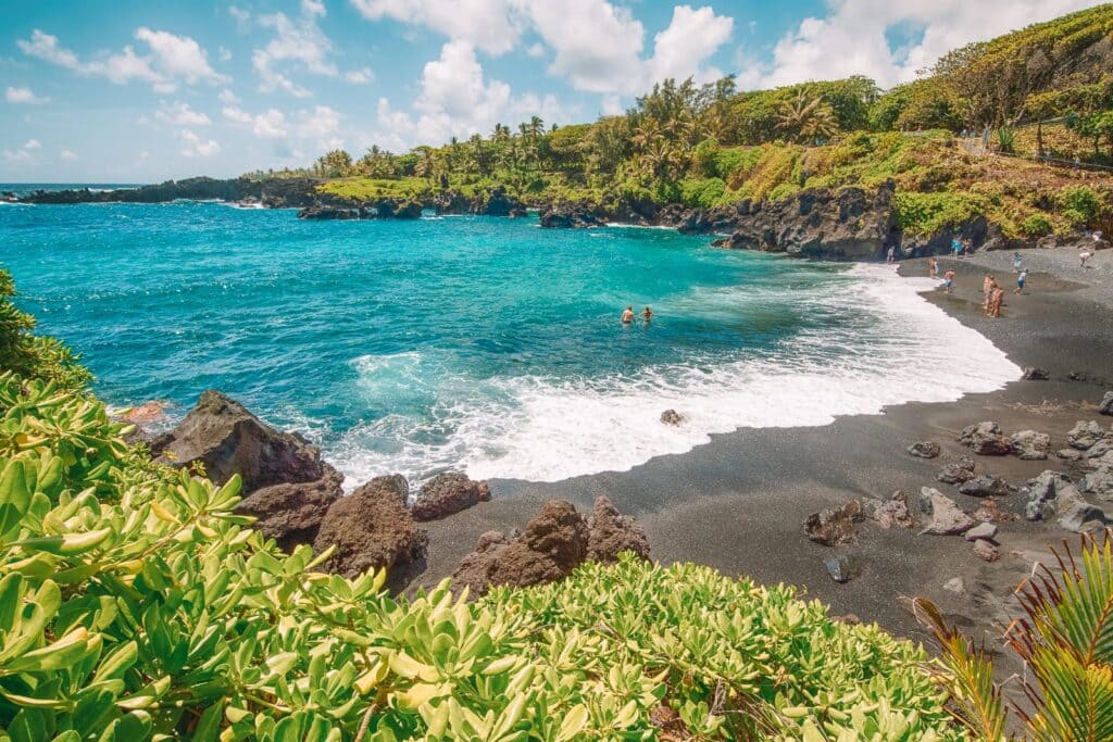 a beach view in Maui Hawaii