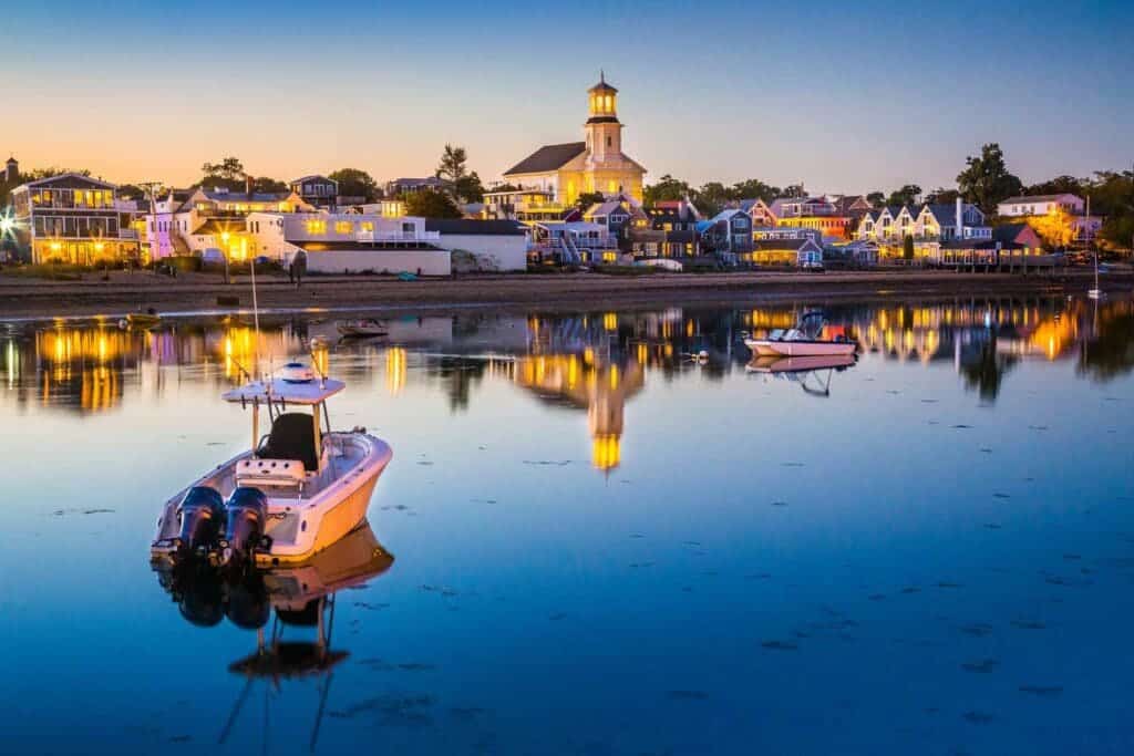 night view of Cape Cod Massachusetts