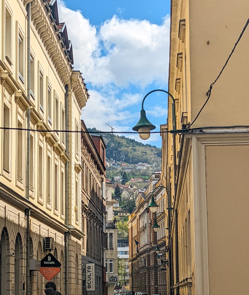 the street of Sarajevo Bosnia and Herzegovina