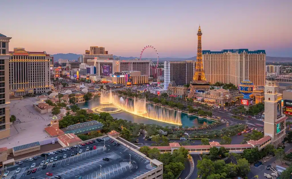 an ariel view of nevada las vegas