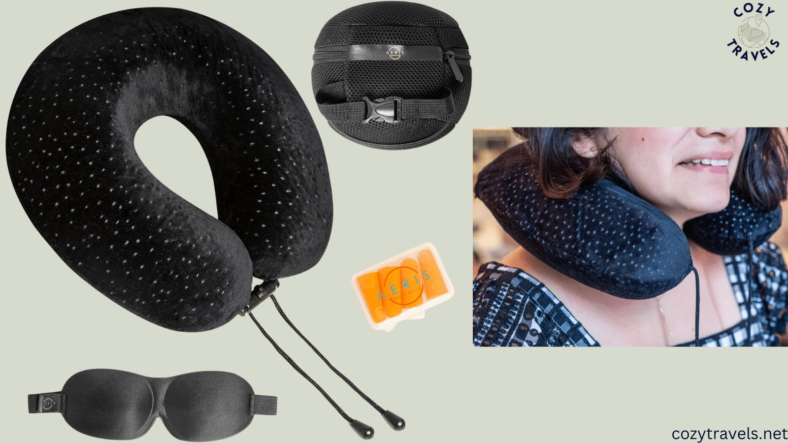 Memory Foam Travel Pillow by Aeris