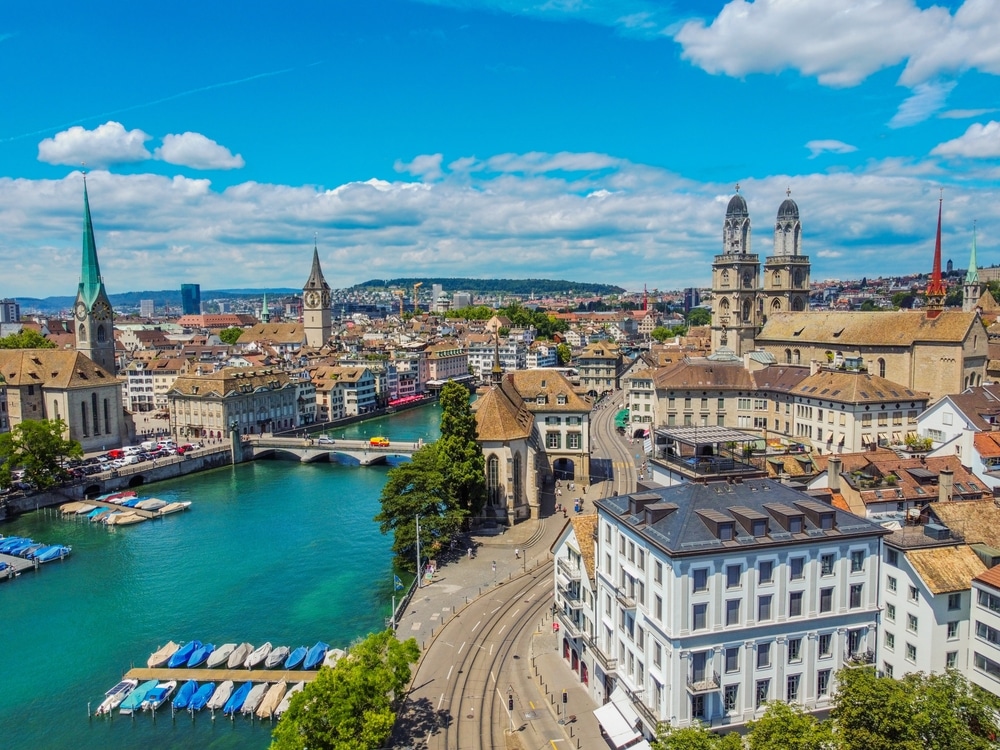 Aerophotography View From A Flying Drone Panoramic Cityscape Of Old