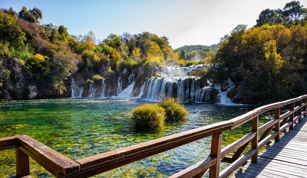 Amazing Waterfalls Krka National Park In Croatia Beautiful Skradinski Buk