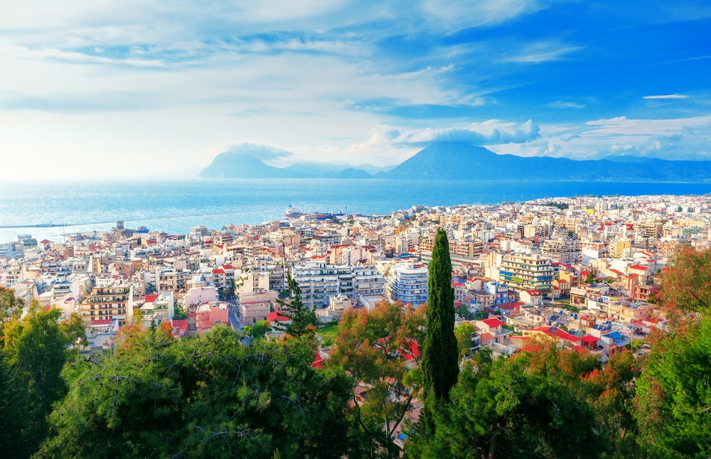 Patras City Greece View From Above Scenery Patras Is Greece's