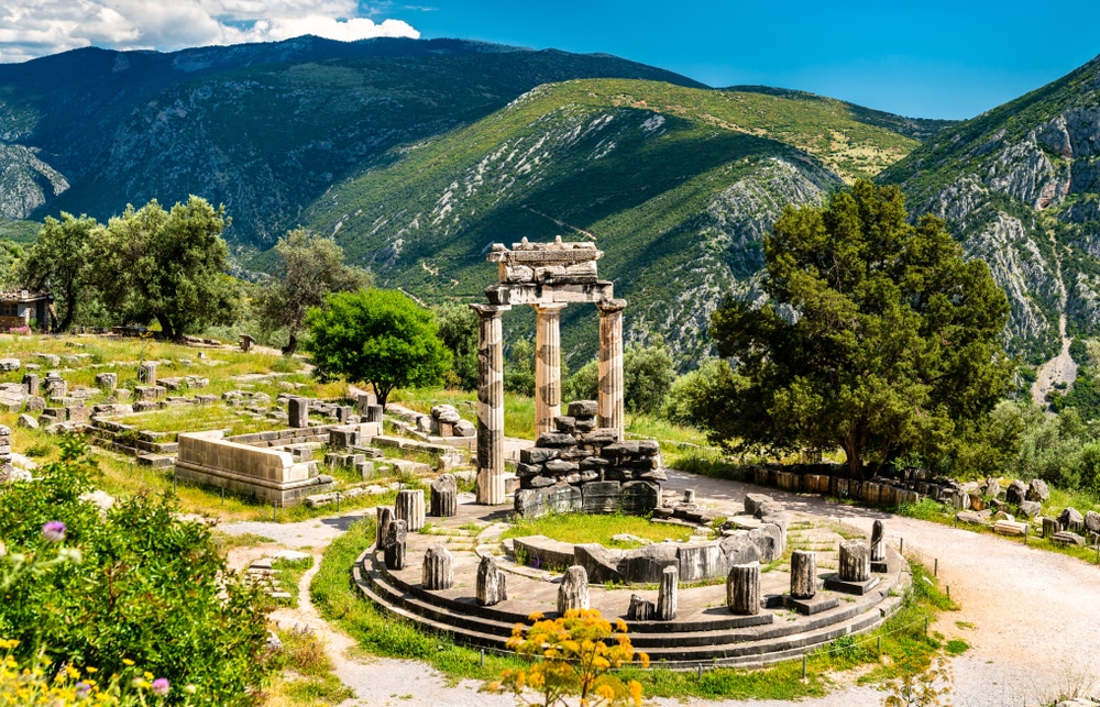 Temple Of Athena Pronaia At Delphi Unesco World Heritage In